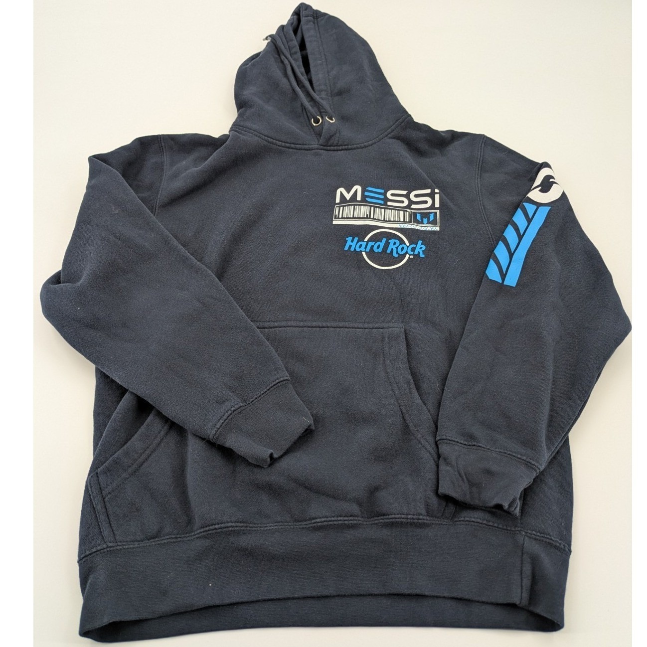 Hard Rock Lionel Messi Hoodie Sweatshirt Adult Blue Sz Medium Special Edition